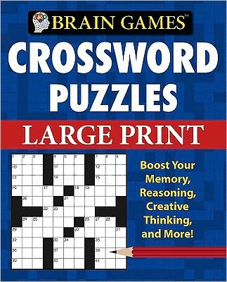 Cover for Editors of Publications International · Brain Games Crossword Puzzles Large Print (Brain Games (Unnumbered)) (Spiralbuch) (2009)