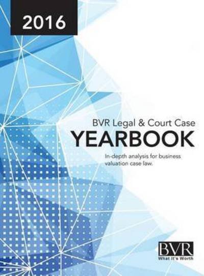 Cover for BVR Legal &amp; Court Case Yearbook 2016 (Gebundenes Buch) (2016)