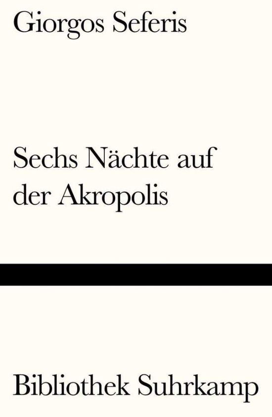 Cover for Seferis · Sechs Nächte auf der Akropolis (Book)