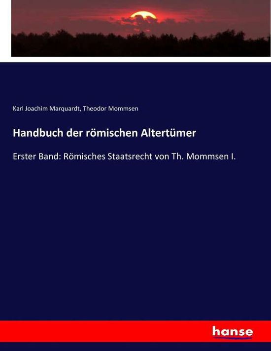 Cover for Marquardt · Handbuch der römischen Altert (Book) (2017)