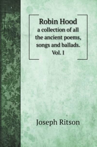 Cover for Joseph Ritson · Robin Hood (Hardcover Book) (2020)