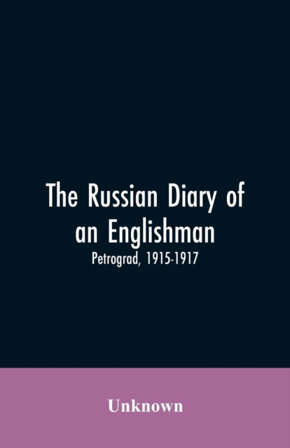 Cover for The Russian Diary of an Englishman (Paperback Bog) (2019)