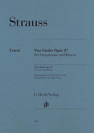 Four Songs op. 27 for Voice and Piano - Richard Strauss - Bücher - Henle, G. Verlag - 9790201814612 - 9. November 2021