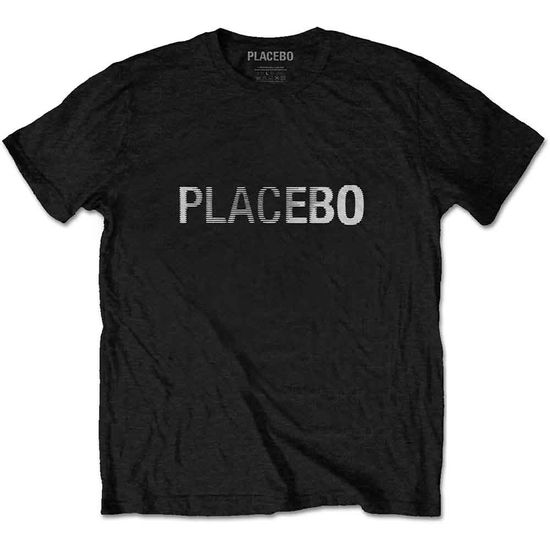 Cover for Placebo · Placebo Unisex T-Shirt: Logo (Black) (T-shirt) [size M] [Black - Unisex edition] (2019)