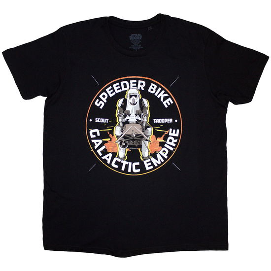 Cover for Star Wars · Star Wars Unisex T-Shirt: Speeder Bike Galactic Empire (Black) (T-shirt) [size S] (2024)