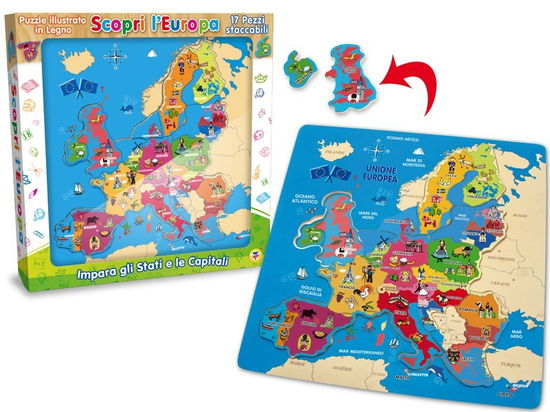 Cover for Teorema · Theorem: Made Of Wood - Puzzle Discover Europe 17 Pcs 30X30X1 Cm (Toys)