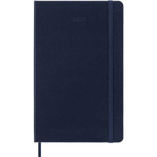 Cover for Moleskine · Moleskine 2024 12-Month Weekly Large Hardcover Notebook: Sapphire Blue (Paperback Book) (2023)