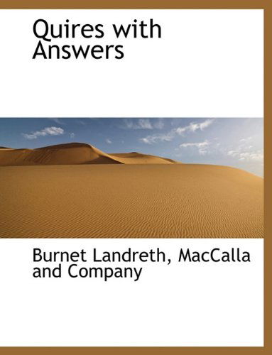 Cover for Burnet Landreth · Quires with Answers (Paperback Book) (2010)