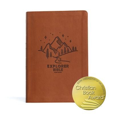 Cover for C. S. B. Bibles CSB Bibles by Holman · CSB Explorer Bible for Kids, Brown Mountains LeatherTouch (Book) (2023)