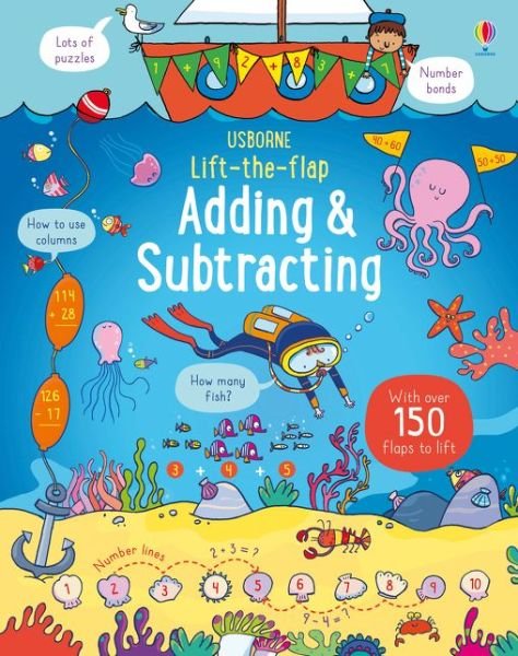 Cover for Rosie Hore · Lift-the-Flap Adding and Subtracting - Lift-the-flap Maths (Board book) [UK Plc Brd edition] (2018)
