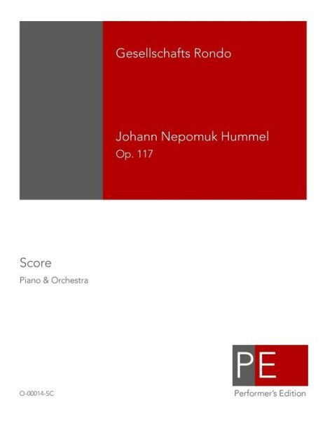 Cover for Johann Nepomuk Hummel · Gesellschafts Rondo (Paperback Book) (2015)