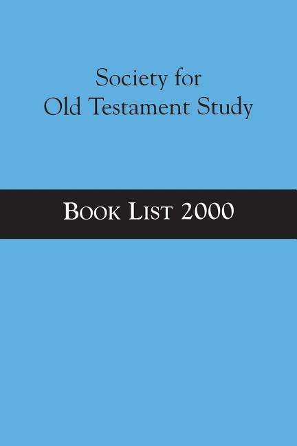 Cover for Grabbe · Society for Old Testament Study Book List 2000 - Society for Old Testament Study Book List (Paperback Bog) [2000 edition] (2000)