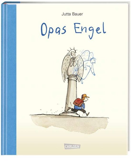 Cover for Jutta Bauer · Opas Engel  - Jubiläumsausgabe im großen Format in hochwertiger Ausstattung mit Halbleinen (Hardcover Book) (2021)