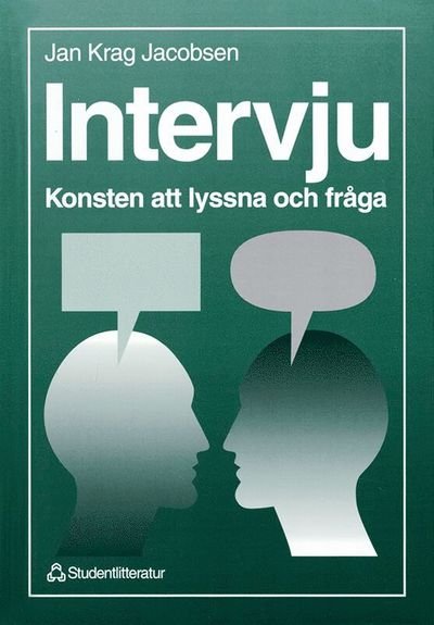 Cover for Jan Krag Jacobsen · Intervju - Konsten att lyssna och fråga (Book) (1993)