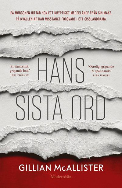 Cover for Gillian McAllister · Hans sista ord (Inbunden Bok) (2025)