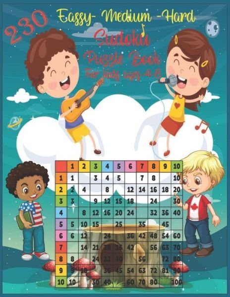 Cover for Sk Publishing · 230 Eassy-Medium-Hard Sudoku Puzzle Book For Kids Ages 4-8 (Paperback Bog) (2020)