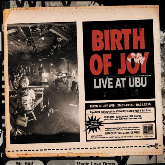 Cover for Birth Of Joy · Live at Ubu (LP) (2018)