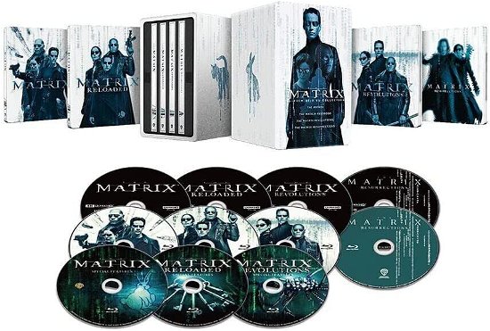 Cover for Matrix 4film Col Uhdstlbk · The Matrix 4 Film Collection Limited Edition Steelbook (4K Ultra HD) (2023)