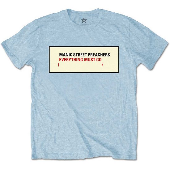 Cover for Manic Street Preachers · Manic Street Preachers Unisex T-Shirt: Everything Must Go (T-shirt) [size S] [Blue - Unisex edition]