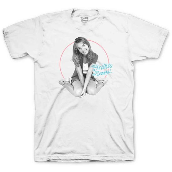 Britney Spears Unisex T-Shirt: Classic Circle (White) - Britney Spears - Merchandise - Rockoff - 5056170687614 - 21. juni 2019