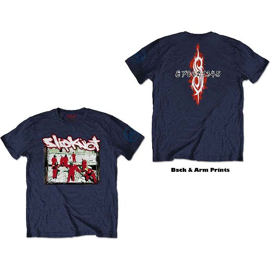 Slipknot Unisex T-Shirt: 20th Anniversary - Red Jump Suits (Back Print) - Slipknot - Gadżety -  - 5056368646614 - 