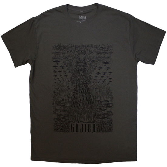 Cover for Gojira · Gojira Unisex T-Shirt: Demon Village (Charcoal Grey) (T-shirt) [size XL] (2024)