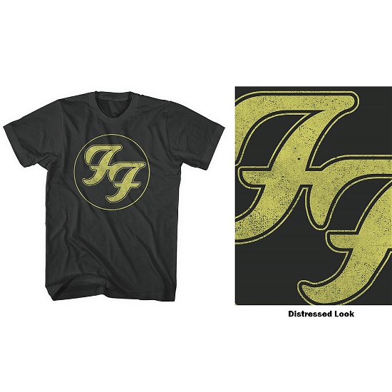Cover for Foo Fighters · Foo Fighters Unisex T-Shirt: Distressed FF Logo (T-shirt) [size S] [Black - Unisex edition]