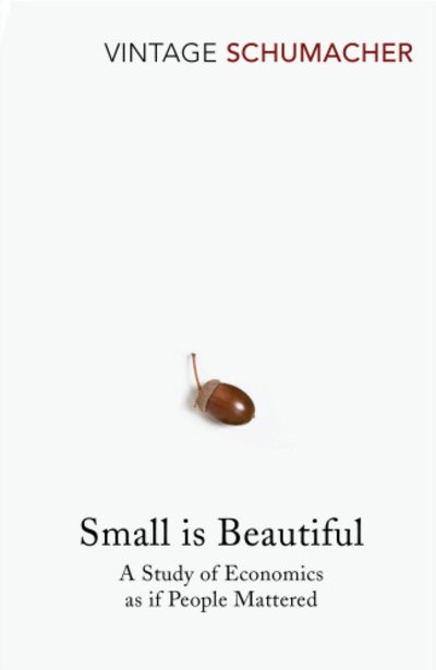 Small Is Beautiful: A Study of Economics as if People Mattered - E F Schumacher - Books - Vintage Publishing - 9780099225614 - September 16, 1993