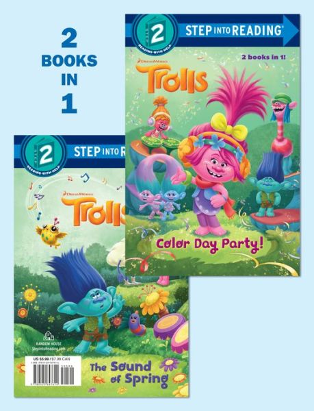 Cover for Random House · Color Day Party! / The Sound of Spring (DreamWorks Trolls) - Step into Reading (Paperback Book) (2019)