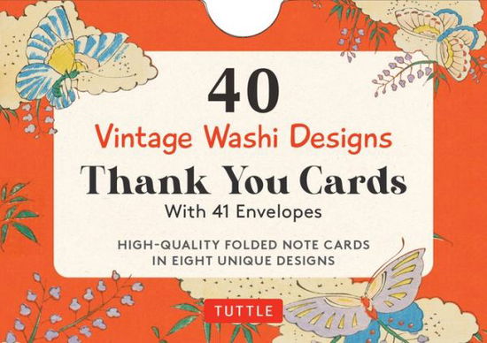 Cover for Vintage Washi Designs 40 · 40 Thank You Cards in Vintage Japanese Washi Designs: 4 1/2 x 3 inch blank cards in 8 unique designs, envelopes included (Print) (2023)