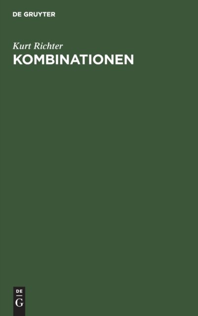 Cover for Kurt Richter · Kombinationen (Bog) (1965)