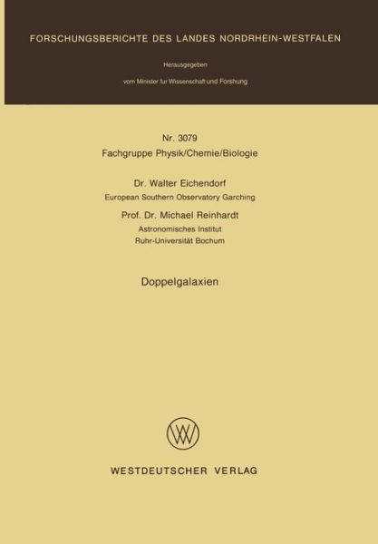 Cover for Walter Eichendorf · Doppelgalaxien (Paperback Book) [Softcover Reprint of the Original 1st 1981 edition] (2012)