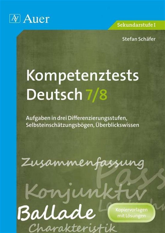 Cover for Schäfer · Kompetenztests Deutsch 7/8 (Buch)