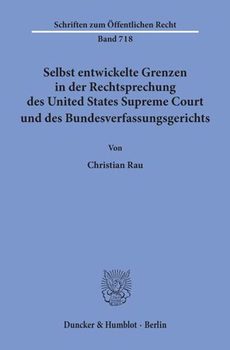 Cover for Rau · Selbst entwickelte Grenzen in der R (Book) (1997)