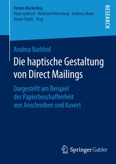 Cover for Barkhof · Die haptische Gestaltung von Di (Book) (2015)