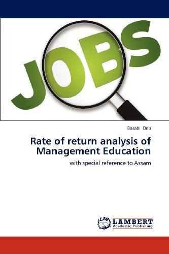 Cover for Basabi Deb · Rate of Return Analysis of Management Education: with Special Reference to Assam (Pocketbok) (2012)