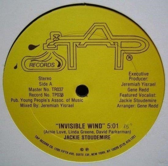 Cover for Jackie Stoudemire · Invisible Wind / Dub / Edit (12&quot;)