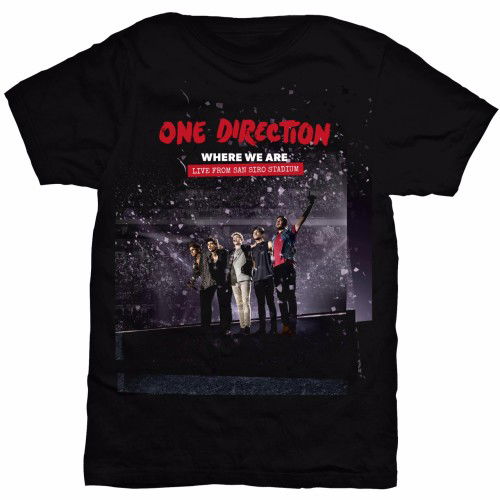 One Direction Ladies T-Shirt: San Siro Movie - One Direction - Koopwaar - Global - Apparel - 5055295393615 - 