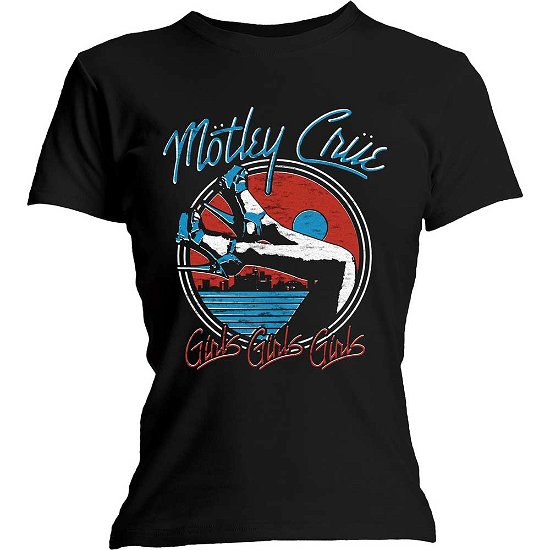 Motley Crue Ladies T-Shirt: Heels V.3. - Mötley Crüe - Fanituote - Global - Apparel - 5056170622615 - torstai 16. tammikuuta 2020