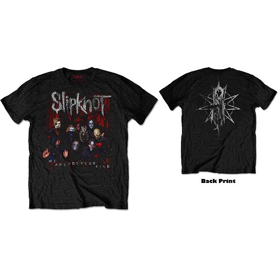 Slipknot Unisex T-Shirt: WANYK Group Photo (Back Print) - Slipknot - Koopwaar -  - 5056170693615 - 