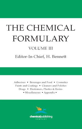 Cover for H. Bennett · The Chemical Formulary, Volume 3: Volume 3 (Pocketbok) [Presumed First edition] (1938)