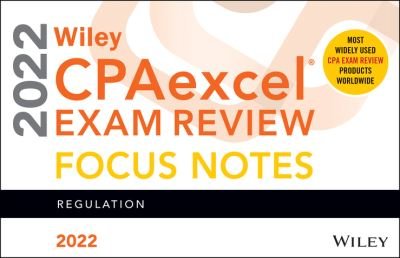 Cover for Wiley · Wiley CPAexcel Exam Review 2022 Focus Notes - Regulation (Paperback Book) (2021)
