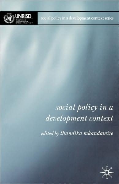 Cover for P Thandika Mkandawire · Social Policy in a Development Context - Social Policy in a Development Context (Pocketbok) [2004 edition] (2004)