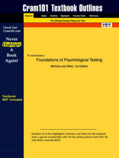 Cover for Mcintire and Miller, 1st Edition · Studyguide for Foundations of Psychological Testing by Miller, Mcintire &amp;, Isbn 9780070451001 (Paperback Book) (2006)