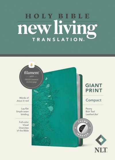 Cover for Tyndale · NLT Compact Giant Print Bible, Filament Enabled Edition (Red (Læderbog) (2022)