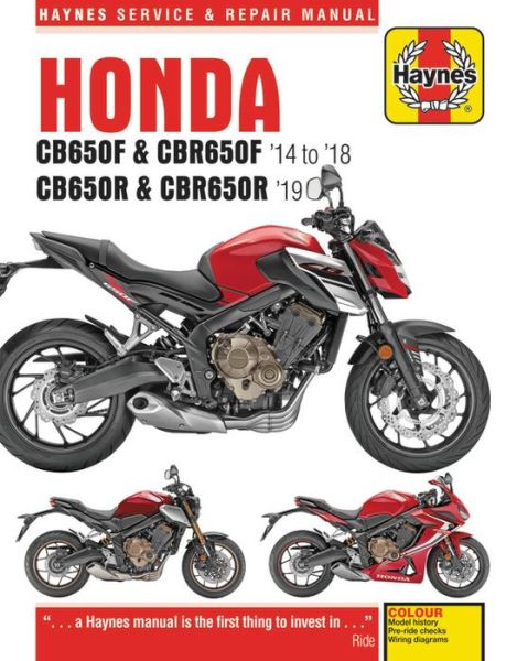 Cover for Matthew Coombs · Honda CB650F &amp; CBR650F, CB650R &amp; CBR650R (14 - 19): 2014 to 2019 - Haynes Service &amp; Repair Manuals (Paperback Book) (2020)