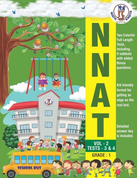 Cover for Math-Knots LLC · NNAT - Grade 1 - VOL - 2 - TESTS - 3 &amp; 4 (Book) (2020)