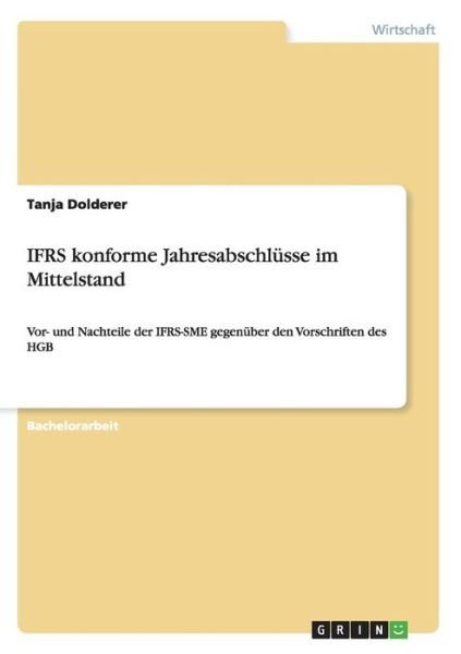 Cover for Dolderer · IFRS konforme Jahresabschlüsse (Bok) (2013)