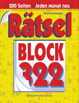 Cover for Eberhard Krüger · Rätselblock 322 (5 Exemplare à 2,99 €) (Book) (2024)