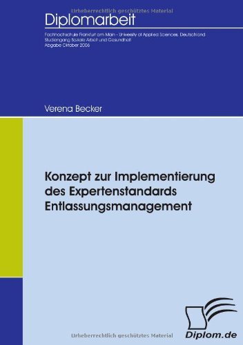 Cover for Verena Becker · Konzept Zur Implementierung Des Expertenstandards Entlassungsmanagement (Paperback Book) [German edition] (2007)
